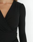 by swan Rochie Neagră Tip plic cu Drapaje Gioma