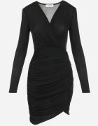 by swan Rochie Neagră Tip plic cu Drapaje Gioma