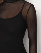by swan Rochie neagră transparentă din plasă cu jupon Kuma