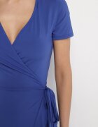 by swan Rochie petrecută Albastră cu centură decorată cu volane Wleffia