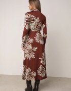 by swan Rochie petrecută din vâscoză cu imprimeu floral Guinesa Bordo