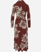 by swan Rochie petrecută din vâscoză cu imprimeu floral Guinesa Bordo