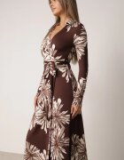by swan Rochie petrecută din vâscoză cu imprimeu floral Guinesa Maro