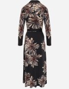 by swan Rochie petrecută din vâscoză cu imprimeu floral Guinesa Neagră