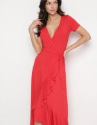 by swan Rochie roșie cu Cordon petrecută Decorată cu Volane Wleffia