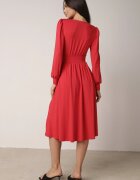 by swan Rochie roșie evazată din viscoză cu croi petrecut Selwenna