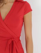 by swan Rochie Roșie Maxi tip petrecut cu legătură și guler Caleb