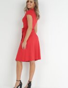 by swan Rochie roșie tip plic midi cu cordon în talie Mayella