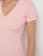 by swan Rochie Roz Mulată Bodycon cu Decolteu în V Efricene