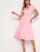 by swan Rochie Roză Cambrată cu Decolteu petrecut Quimadea