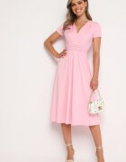 by swan Rochie Roză Cambrată cu Decolteu petrecut Quimadea