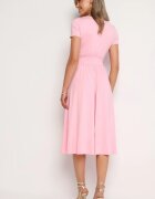 by swan Rochie Roză Cambrată cu Decolteu petrecut Quimadea