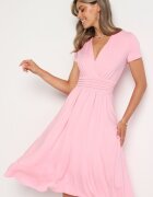 by swan Rochie Roză Cambrată cu Decolteu petrecut Quimadea