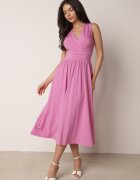 by swan Rochie Rozalie Midi Fără Mâneci Cu Pliuri Dreana