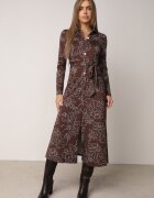 by swan Rochie tip cămașă din vâscoză cu flori și curea Harvina Maro