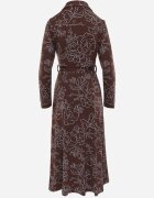 by swan Rochie tip cămașă din vâscoză cu flori și curea Harvina Maro