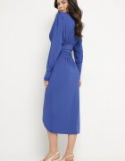 by swan Rochie Tip plic Albastră din viscoză Decorată cu încrețituri Edivana