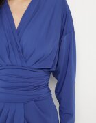 by swan Rochie Tip plic Albastră din viscoză Decorată cu încrețituri Edivana