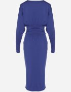 by swan Rochie Tip plic Albastră din viscoză Decorată cu încrețituri Edivana
