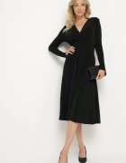 by swan Rochie Verde Cambrată din Vâscoză cu croi evazat Ornată cu fir metalic Mesinae