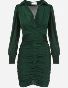 by swan Rochie Verde cu Drapaje și Fir Metalic Ceselle