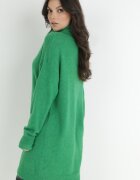 by swan Rochie Verde din Lână Oversize cu guler înalt Heire