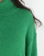 by swan Rochie Verde din Lână Oversize cu guler înalt Heire