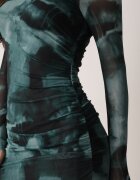 by swan Rochie Verde din Plasa Maxi cu Drapaj și Despicătură Valpuri