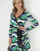 by swan Rochie Verde petrecută cu Imprimeu cu model Jameka