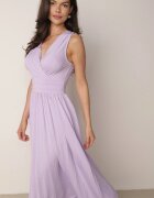 by swan Rochie Violet Midi Fără Mâneci Cu Tiv Plisat Dreana