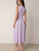 by swan Rochie Violet Midi Fără Mâneci Cu Tiv Plisat Dreana