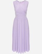 by swan Rochie Violet Midi Fără Mâneci Cu Tiv Plisat Dreana