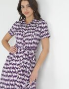 by swan Rochie Violet tip cămașă Maxi cu o curea din material Rainora