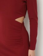 by swan Rochie Visinie Cambrată cu Decupaje în Talie și Șliț la Bază Larnnie