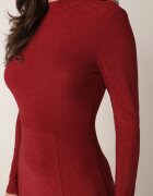 by swan Rochie Vișinie cu Viscoză Decorată cu Sclipici în Stil Elegant Werirra