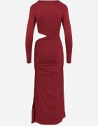 by swan Rochie Visinie Maxi cu croială mulată cu decupaj în talie Celinda