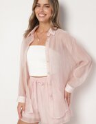 by swan Roz pal set decorat cu strasuri cămașă și Pantaloni scurți Jenorenea