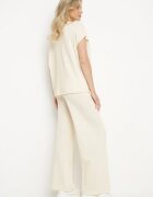 by swan Set din vâscoză bej deschis Pantaloni largi și Tricou Inelora