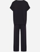 by swan Set din Vâscoză Bleumarin Pantaloni Largi și Tricou Inelora