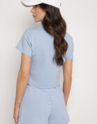 by swan T-shirt Albastru deschis din Bumbac cu croi scurt Galarina