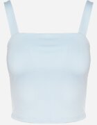by swan Top Ajustat Albastru din Viscoză cu Bretele Late Limare