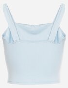 by swan Top Ajustat Albastru din Viscoză cu Bretele Late Limare