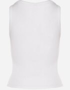by swan Top Alb din Bumbac din Tricot Reiat Efrima