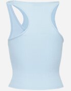 by swan Top albastru deschis de bumbac cu decupaj decorativ Sallire
