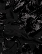 by swan Top fără bretele cu fason asimetric și motiv floral Lirema Negru