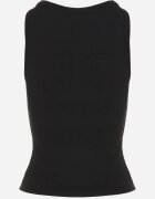 by swan Top Negru din Bumbac din Tricot Reiat Efrima