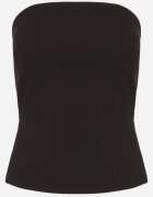 by swan Top Negru Fără Mâneci cu Viscoză Decorat cu Fante Salomira