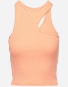 by swan Top Portocaliu din Bumbac cu Decupaj Decorativ Sallire