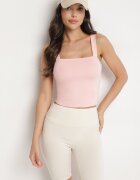 by swan Top Roz Mulat cu Viscoză cu bretele late Limare