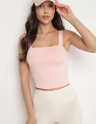 by swan Top Roz Mulat cu Viscoză cu bretele late Limare